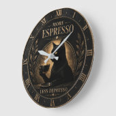 More Espresso Less Depresso Black Cat  Grote Klok (Hoek)