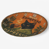 More Espresso Less Depresso Cat Papieren Bordje (Gekanteld)