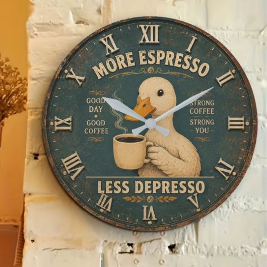 More Espresso Less Depresso Coffee Lover Grote Klok