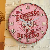 More Espresso Less Depresso Grote Klok