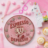 More Espresso Less Depresso Papieren Bordje (Feest)