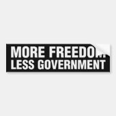 More Freedom Less Government Bumper Sticker (Voorkant)