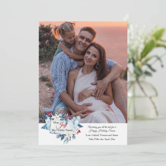 More Joy Holiday Pregnancy Announcements  Aankondiging (Staand voorkant)