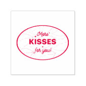 More Kisses For You Red Lips Lettering Zelfinktende Stempel (Design)