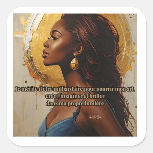 More motivational version vierkante sticker (Voorkant)