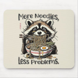 More noodles less problems raccoon eating ramen muismat