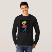 More Peace Trippy Repeat Peace Sign Happy Face Ear T-shirt (Voorkant volledig)