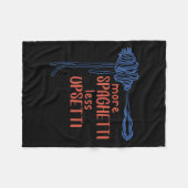 More Spagetti Less Etti Funny Foodie Spaghetti  Fleece Deken (Voorkant (Horizontaal))