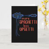 More Spagetti Less Etti Funny Foodie Spaghetti Kaart (Gele Bloem)