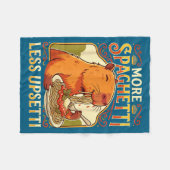 More Spaghetti Less Upsetti Capybara Fleece Deken (Voorkant (Horizontaal))