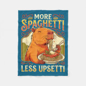 More Spaghetti Less Upsetti Capybara Fleece Deken (Voorkant)