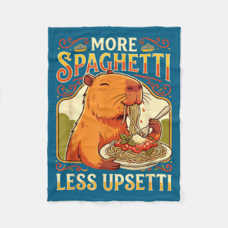 More Spaghetti Less Upsetti Capybara Fleece Deken