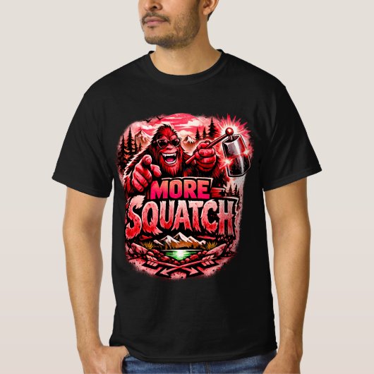  More Squatch V2, Bigfoot,Sasquatch Forest Design T-shirt (Voorkant)