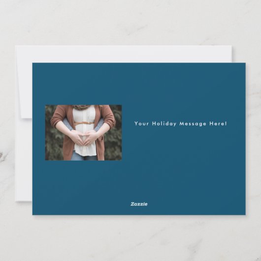 More the Merrier Holiday Pregnancy Announcement Feestdagenkaart (Achterkant)