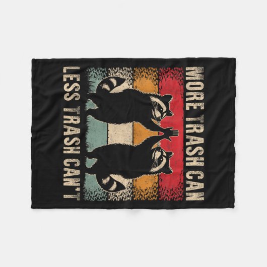 More Trash Can Less Trash Can’t Funny Raccoon  Fleece Deken (Voorkant (Horizontaal))