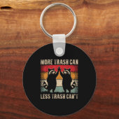 More Trash Can Less Trash Can’t Funny Raccoon Sleutelhanger (Voorkant)
