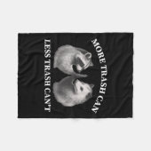 More Trash Can Less Trash Can't Funny Raccoon Ossu Fleece Deken (Voorkant (Horizontaal))