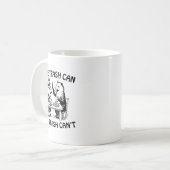 More Trash Can Less Trash Can't Funny Raccoon Ossu Koffiemok (Voorkant links)