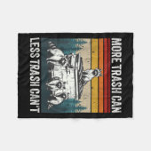 More Trash Can Less Trash Can't Retro Humor Funny  Fleece Deken (Voorkant (Horizontaal))