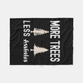 More Trees Less Holes Ugly Christmas Sweater  Fleece Deken (Voorkant (Horizontaal))