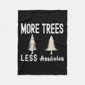 More Trees Less Holes Ugly Christmas Sweater  Fleece Deken (Voorkant)