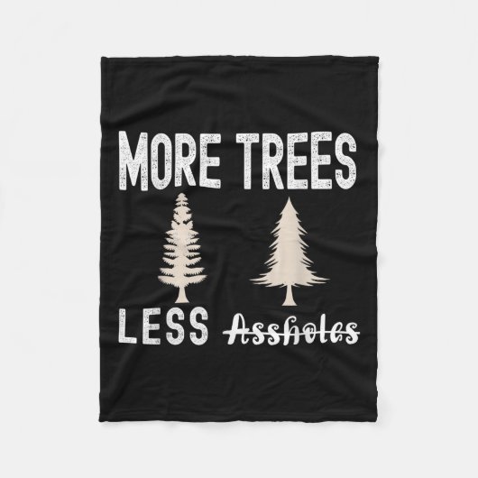 More Trees Less Holes Ugly Christmas Sweater  Fleece Deken (Voorkant)