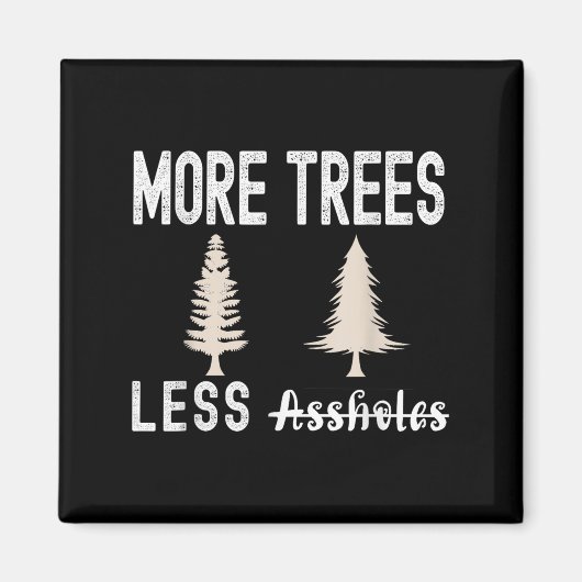 More Trees Less Holes Ugly Christmas Sweater  Magneet (Voorkant)