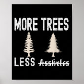 More Trees Less Holes Ugly Christmas Sweater  Poster (Voorkant)