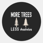 More Trees Less Holes Ugly Christmas Sweater  Ronde Sticker (Voorkant)