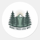 More Trees Less WiFi Eco Sticker (Voorkant)