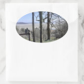 Morecambe Bay Uitzicht Ovale Sticker (Tas)