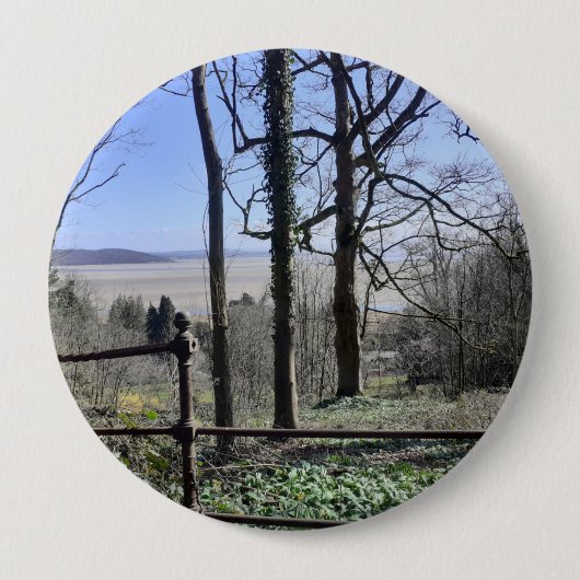 Morecambe Bay Uitzicht Round Badge Ronde Button 4,0 Cm (Voorkant)