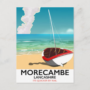 Morecambe, Lancashire Seaside-reisposter Briefkaart