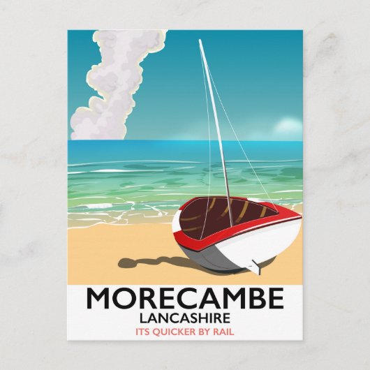 Morecambe, Lancashire Seaside-reisposter Briefkaart (Voorkant)