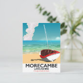 Morecambe, Lancashire Zeereisposter Briefkaart (Staand voorkant)