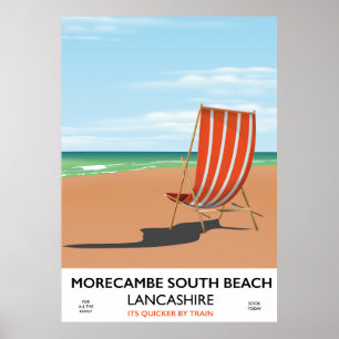 Morecambe South Beach Lancashire poster