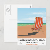 Morecambe South Beach Lancashire zeeposter Briefkaart (Voorkant / Achterkant)