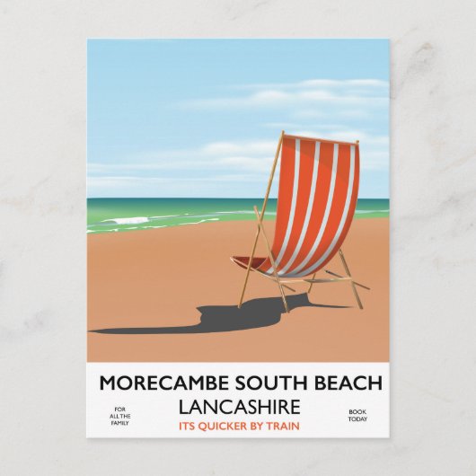 Morecambe South Beach Lancashire zeeposter Briefkaart (Voorkant)