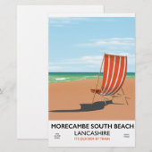 Morecambe South Beach Lancashire zeeposter Briefpapier (Voorkant / Achterkant)