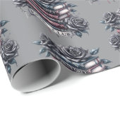 Moreel grijs boek club inpakpapier (Rol Hoek)