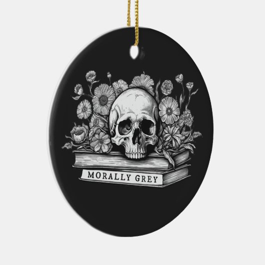 Moreel grijs romance boeken gothic keramisch ornament (Rechts)