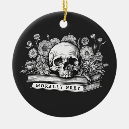 Moreel grijs romance boeken gothic keramisch ornament (Voorkant)