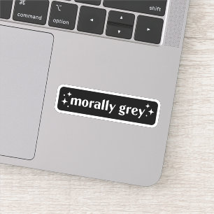 Moreel grijs sticker