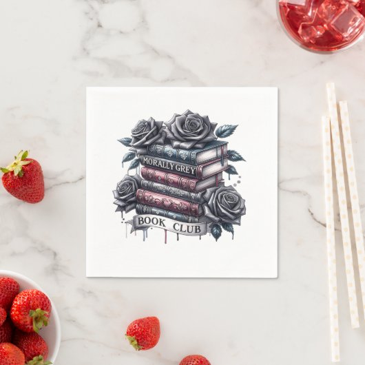 Moreel grijze boekenclub servetten (Insitu)