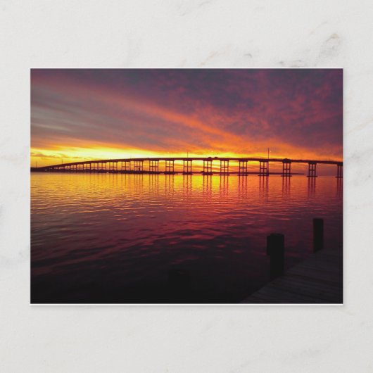 Morehead City Bridge op Sunset Briefkaart (Voorkant)