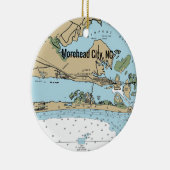 Morehead City NC Chart Keramisch Ornament (Rechts)