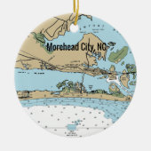 Morehead City NC Chart Keramisch Ornament (Voorkant)