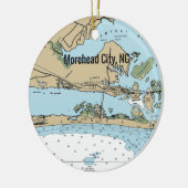 Morehead City NC Chart Keramisch Ornament (Links)