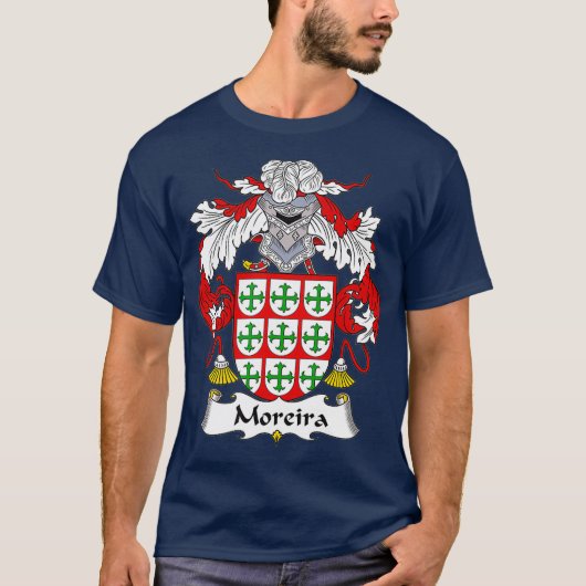Moreira Coat of Arms Family Crest T-shirt (Voorkant)