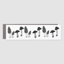 Morel en Amanita Mushroom Bumper Magnet